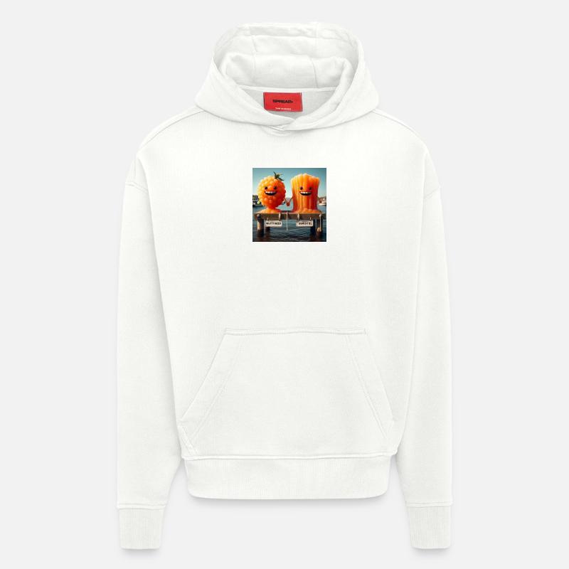 Watts et bottes en caoutchouc - Sweat à capuche bio épais oversize fabriqué en UE - OFF WHITE