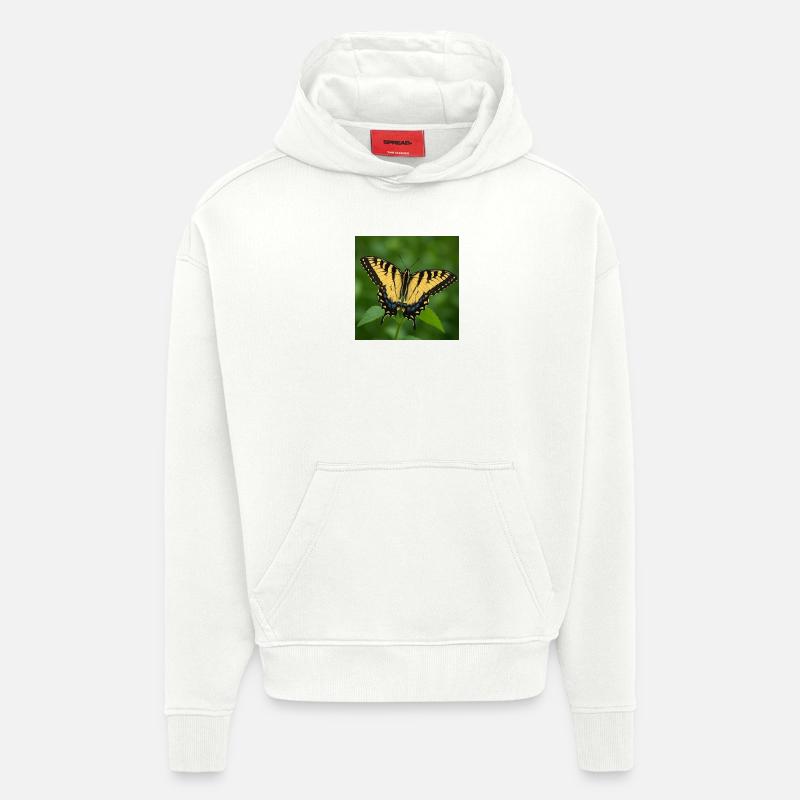 Eastern Tiger swallowtail - Hoodie- made by SPREAD  - OFF WHITE