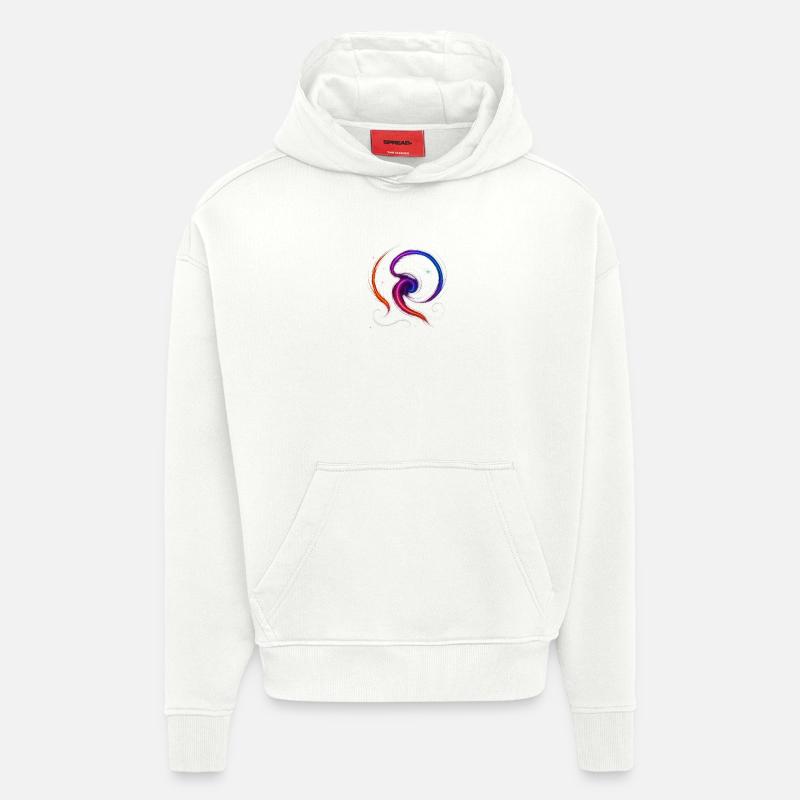 Cosmic Flow – une collection de - Sweat à capuche bio épais oversize fabriqué en UE - OFF WHITE