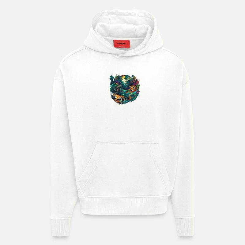 Jungle - Sweat à capuche bio épais oversize fabriqué en UE - OFF WHITE