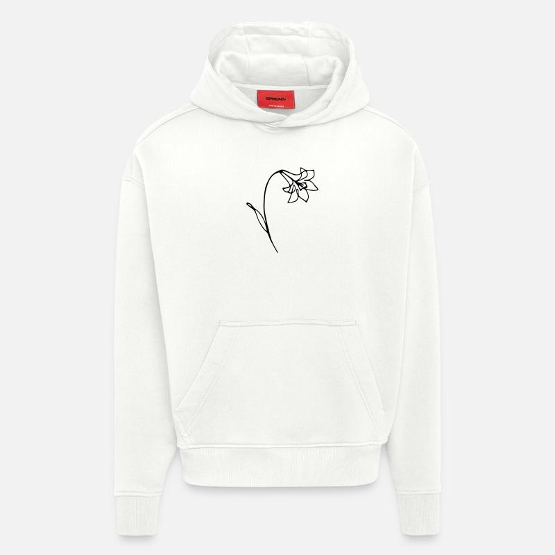 narcisse - Sweat à capuche bio épais oversize fabriqué en UE - OFF WHITE