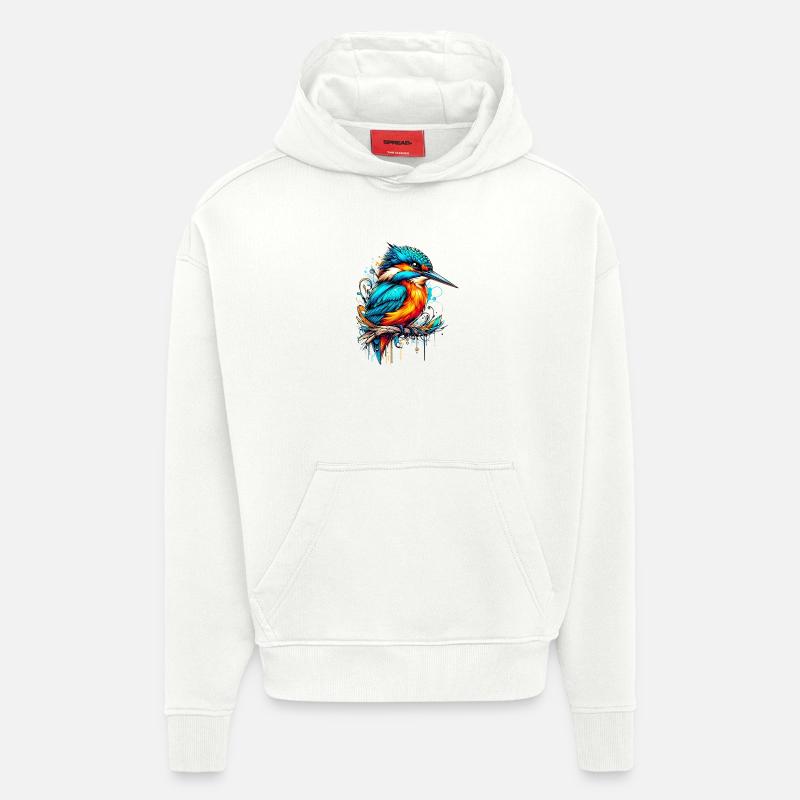 Eisvogel - Hoodie- made by SPREAD - OFF WHITE
