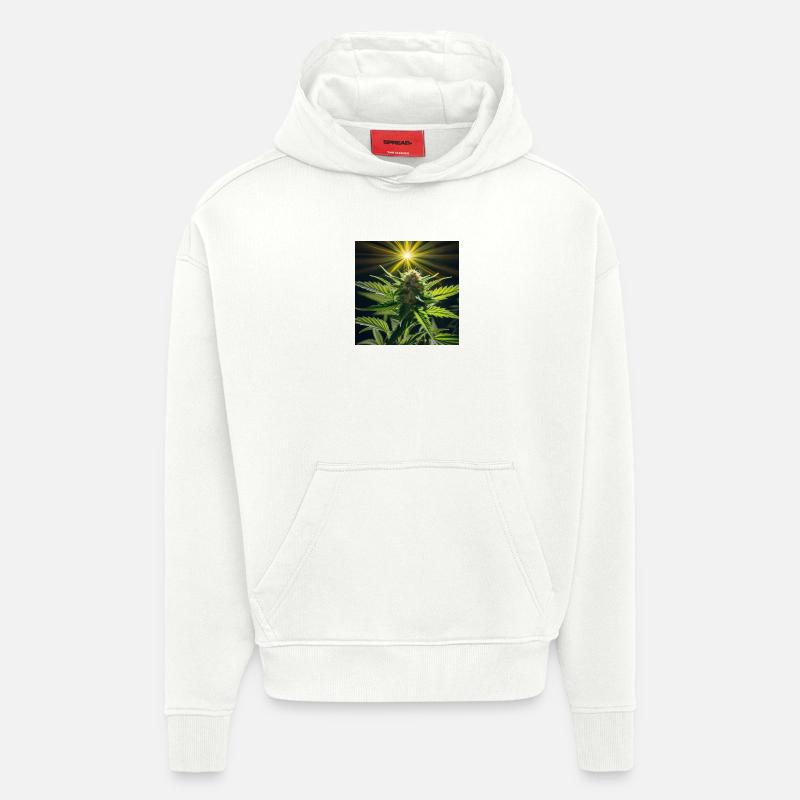 Cannabis 4 - Hoodie- made by SPREAD  - OFF WHITE
