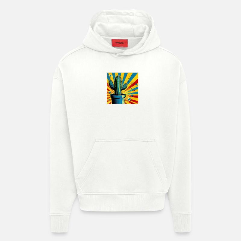 Kaktus 1 - Hoodie- made by SPREAD  - OFF WHITE