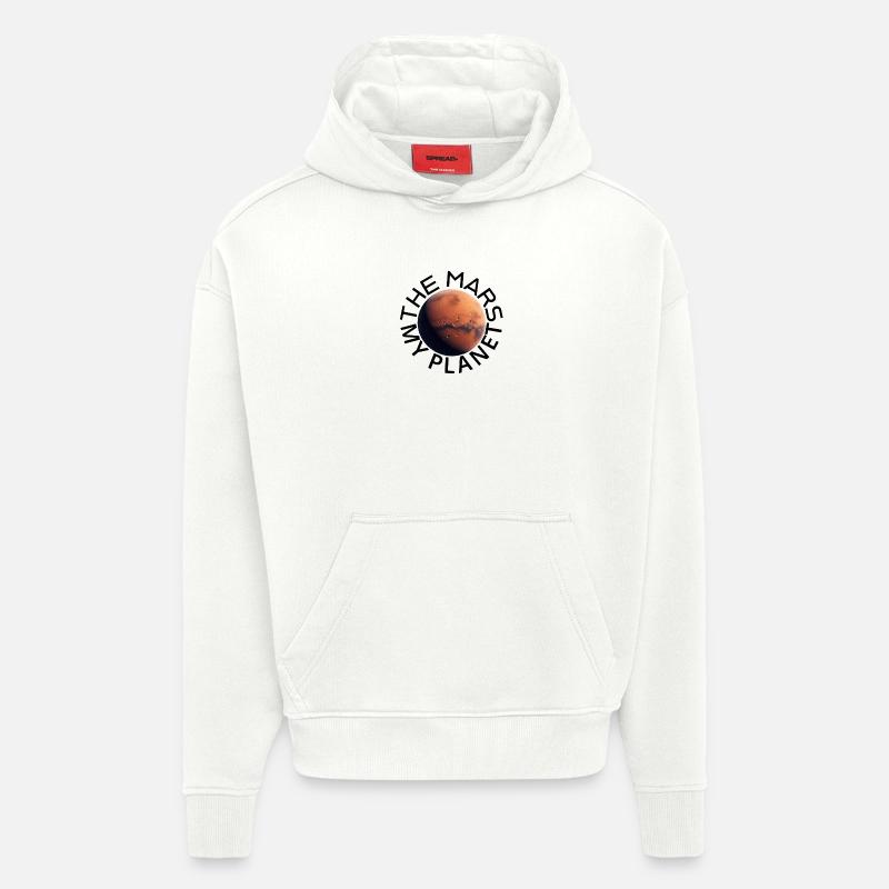 Marsoberfläche mit Kratern - Hoodie- made by SPREAD  - OFF WHITE