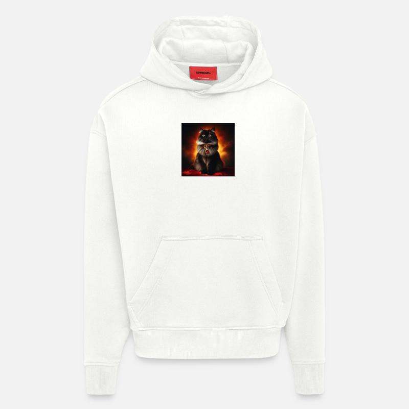 Katze 3 4 - Hoodie- made by SPREAD  - OFF WHITE