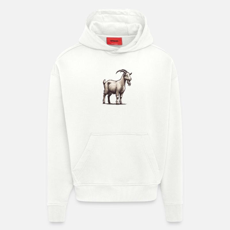 Ziege - Hoodie- made by SPREAD  - OFF WHITE