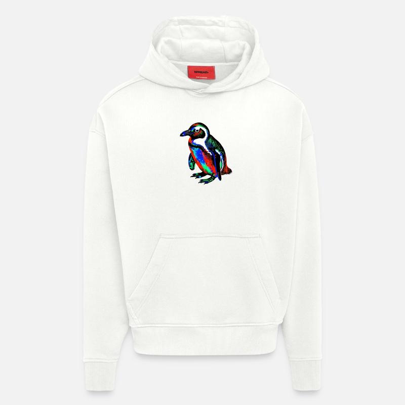 Pingouin - Sweat à capuche bio épais oversize fabriqué en UE - OFF WHITE