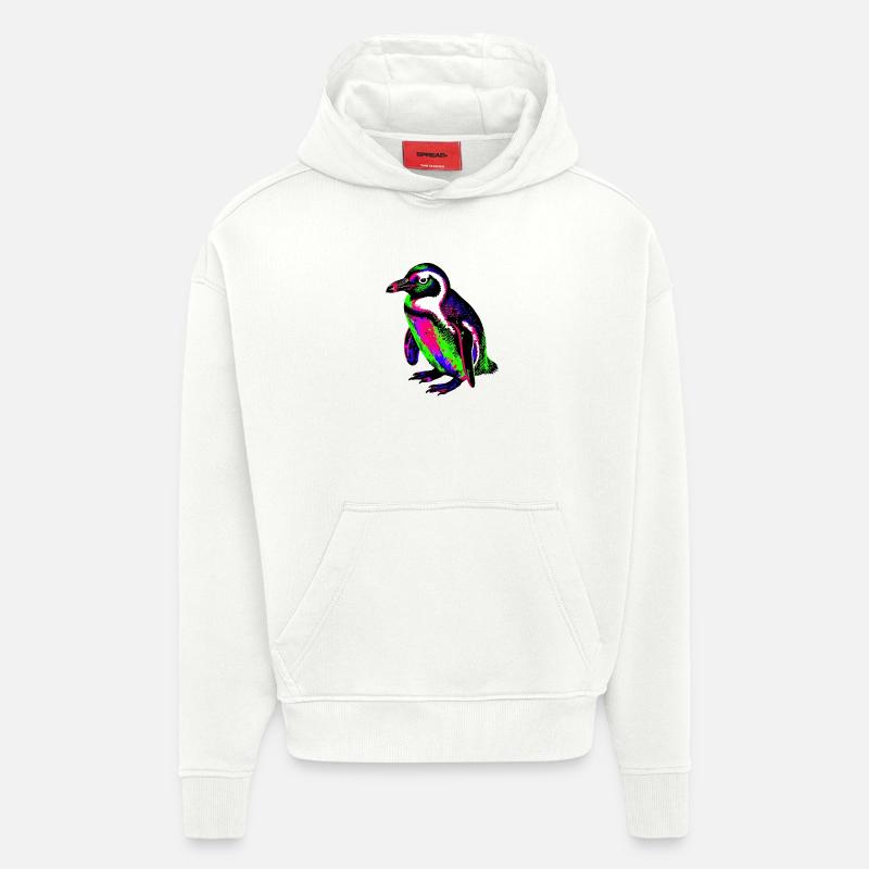 Pingouin - Sweat à capuche bio épais oversize fabriqué en UE - OFF WHITE