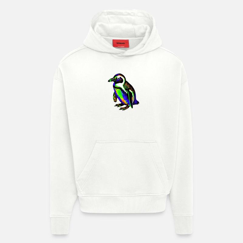 Pingouin - Sweat à capuche bio épais oversize fabriqué en UE - OFF WHITE