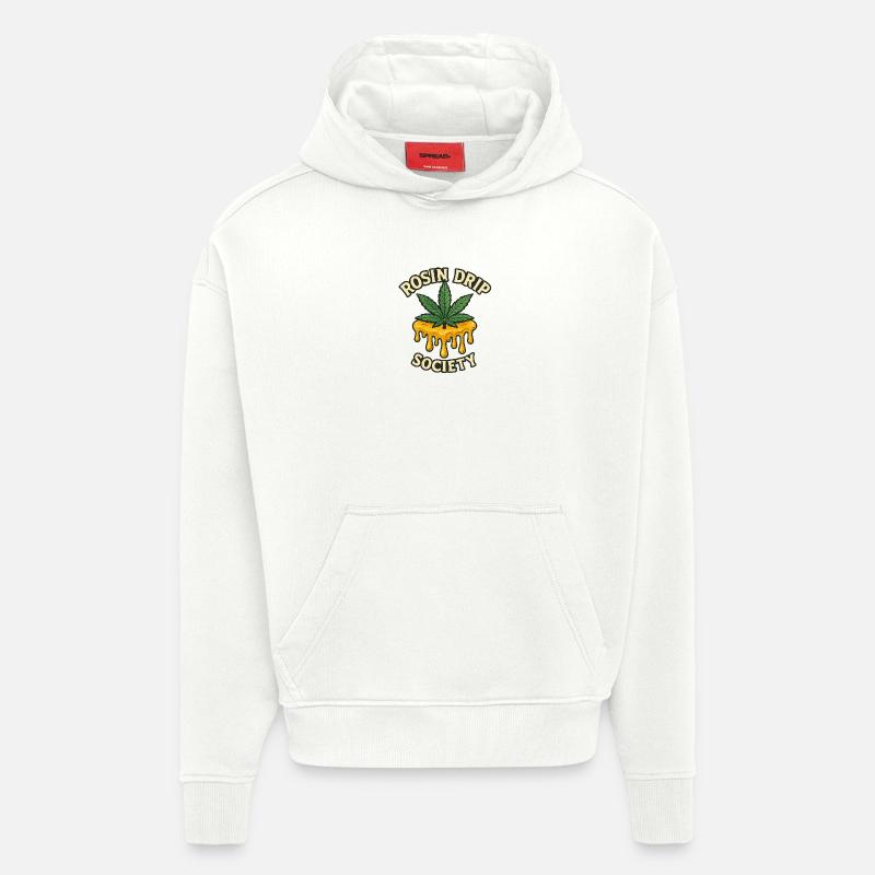 Conception de la Rosin Society - Sweat à capuche bio épais oversize fabriqué en UE - OFF WHITE