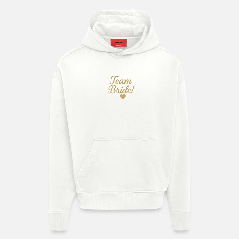 Team Bride Gold Script Design. Wedding - Hoodie- made by SPREAD  - OFF WHITE