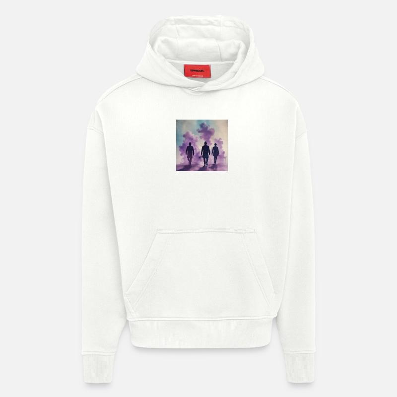 Mon côté obscur - Sweat à capuche bio épais oversize fabriqué en UE - OFF WHITE