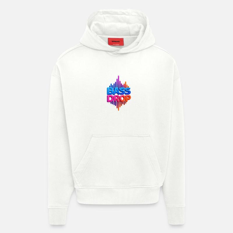 Visualisation des basses vives - Sweat à capuche bio épais oversize fabriqué en UE - OFF WHITE