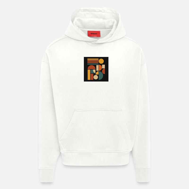 Geometrische Farbformen Retro - Hoodie- made by SPREAD - OFF WHITE