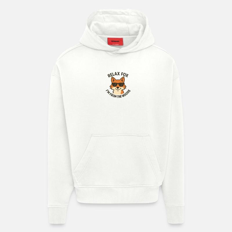 Relax Fox aus den Wäldern - Hoodie- made by SPREAD - OFF WHITE