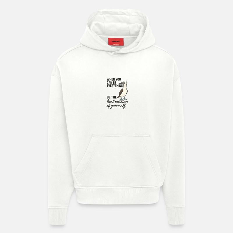 Fous à pieds bleus - Meilleure version - Sweat à capuche bio épais oversize fabriqué en UE - OFF WHITE