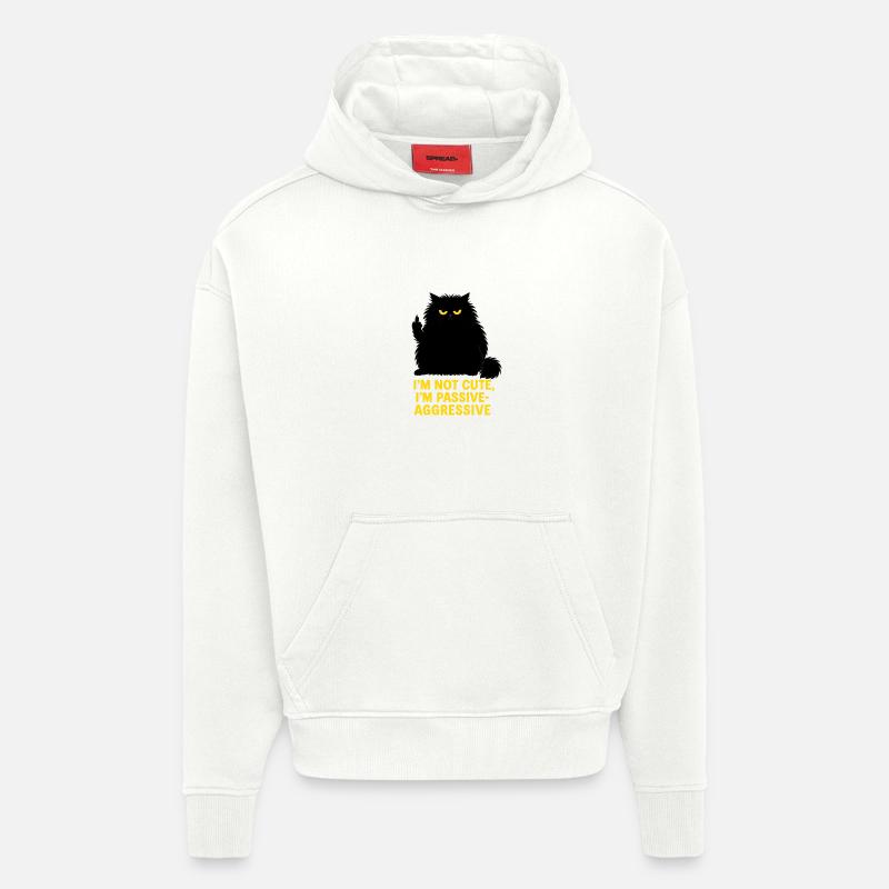 I'm Not Cute – Mr. Cuddly Stuff - Hoodie- made by SPREAD  - OFF WHITE