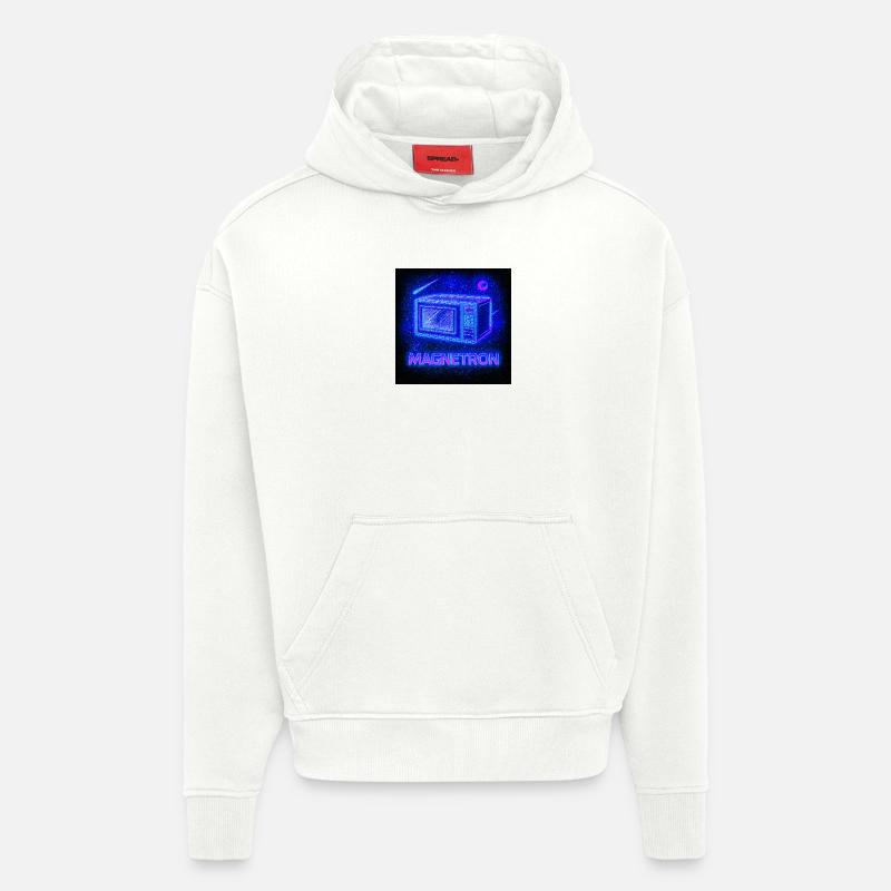 Micro-ondes néon Cosmos - Sweat à capuche bio épais oversize fabriqué en UE - OFF WHITE
