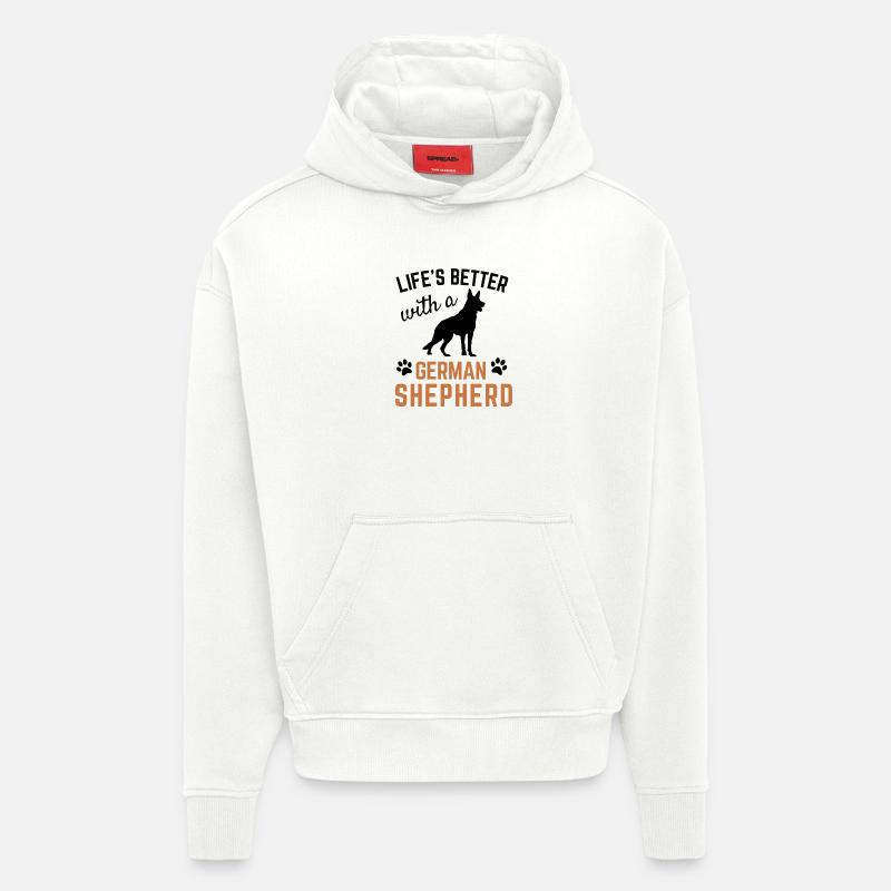 Deutscher Schäferhund, Vater, Mutter, Besitzer, Geschenk - Hoodie- made by SPREAD  - OFF WHITE