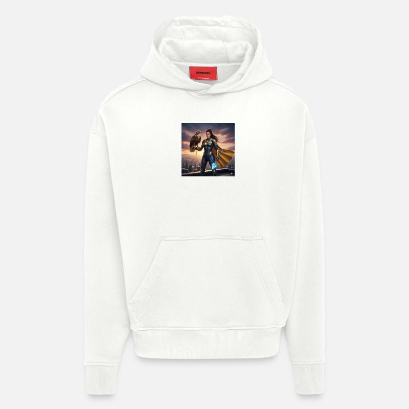 Urban Eagle Heldin - Hoodie- made by SPREAD  - OFF WHITE