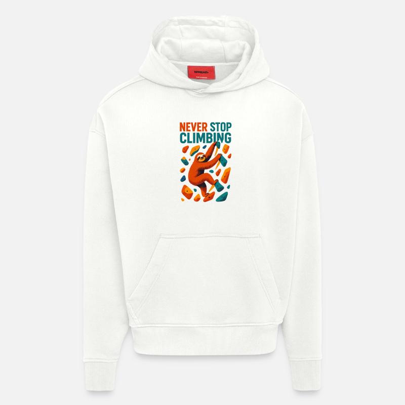 Bouldering Sloth Climbing Motivation Gift - Hoodie- made by SPREAD  - OFF WHITE