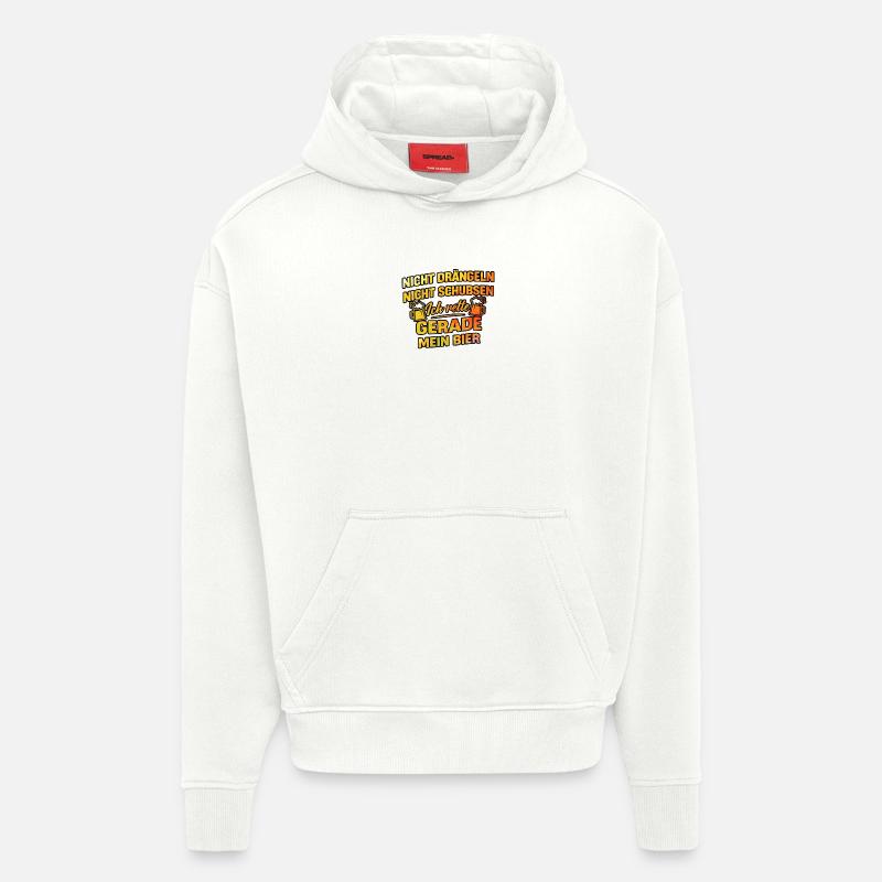 Garde ma bière - Sweat à capuche bio épais oversize fabriqué en UE - OFF WHITE