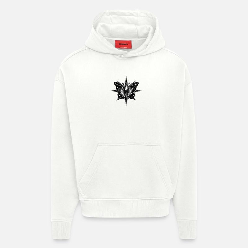 Cosmic Butterfly Compass - Hoodie- made by SPREAD  - OFF WHITE