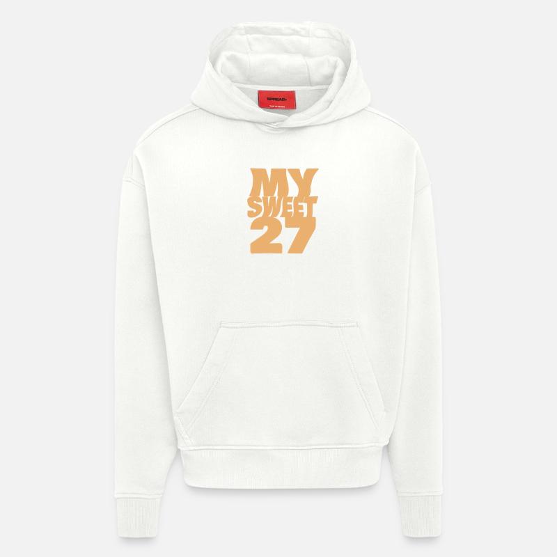Suess 27 - Sweat à capuche bio épais oversize fabriqué en UE - OFF WHITE