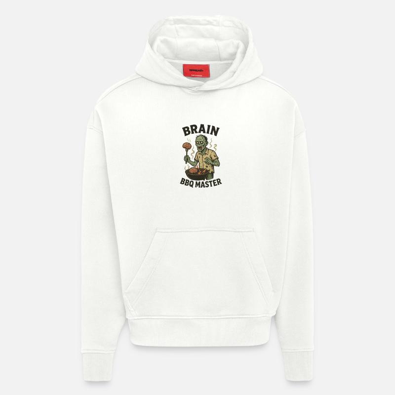 Zombie Grill Master Brain BBQ - Hoodie- made by SPREAD - OFF WHITE