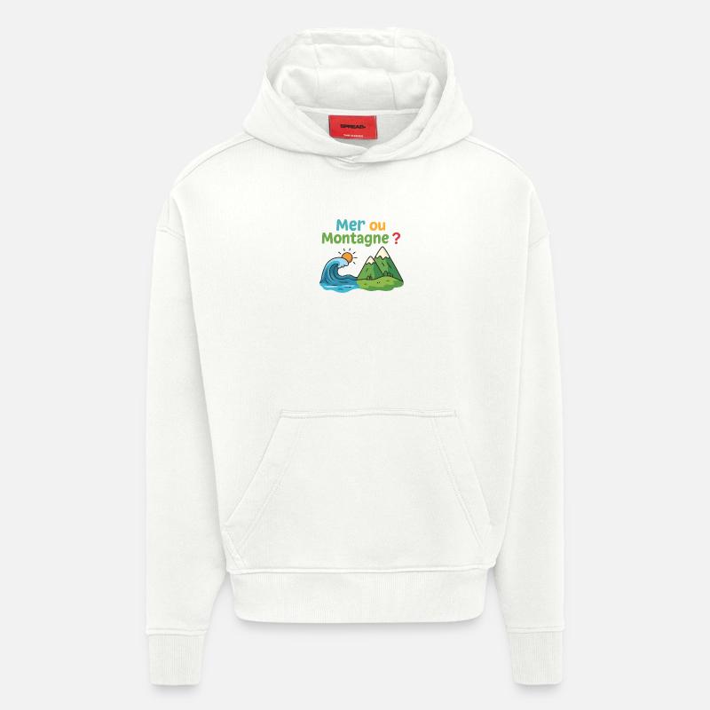 Meer oder Berg - Hoodie- made by SPREAD  - OFF WHITE