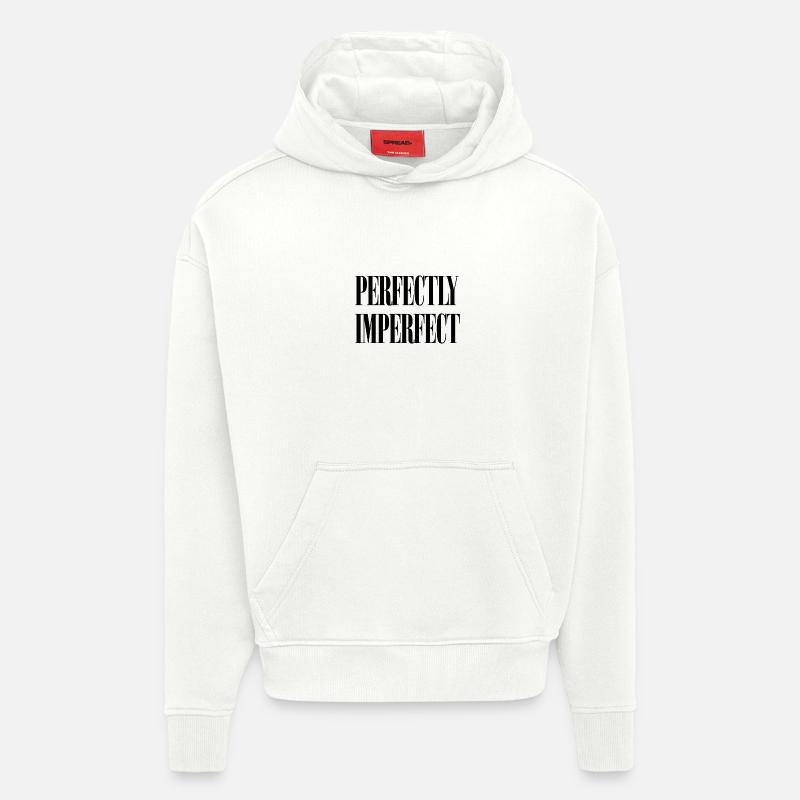 Parfaitement imparfait - Sweat à capuche bio épais oversize fabriqué en UE - OFF WHITE