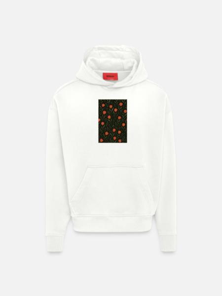 Tulip Pattern - Hoodie- made by SPREAD - OFF WHITE