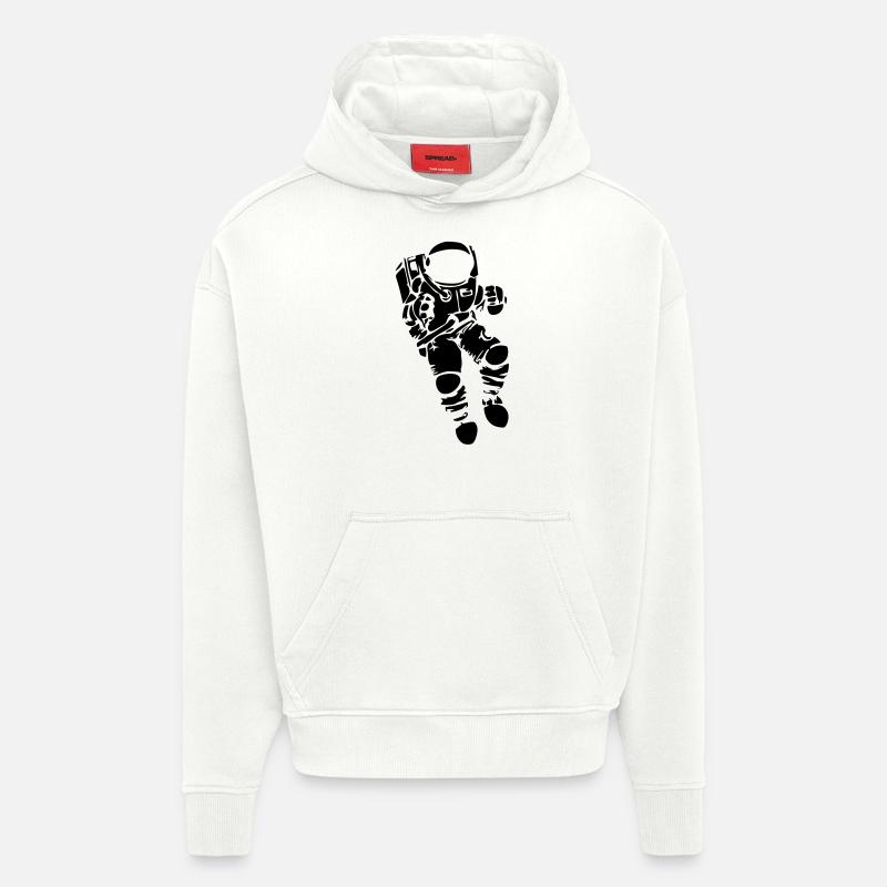 L'astronaute - Sweat à capuche bio épais oversize fabriqué en UE - OFF WHITE