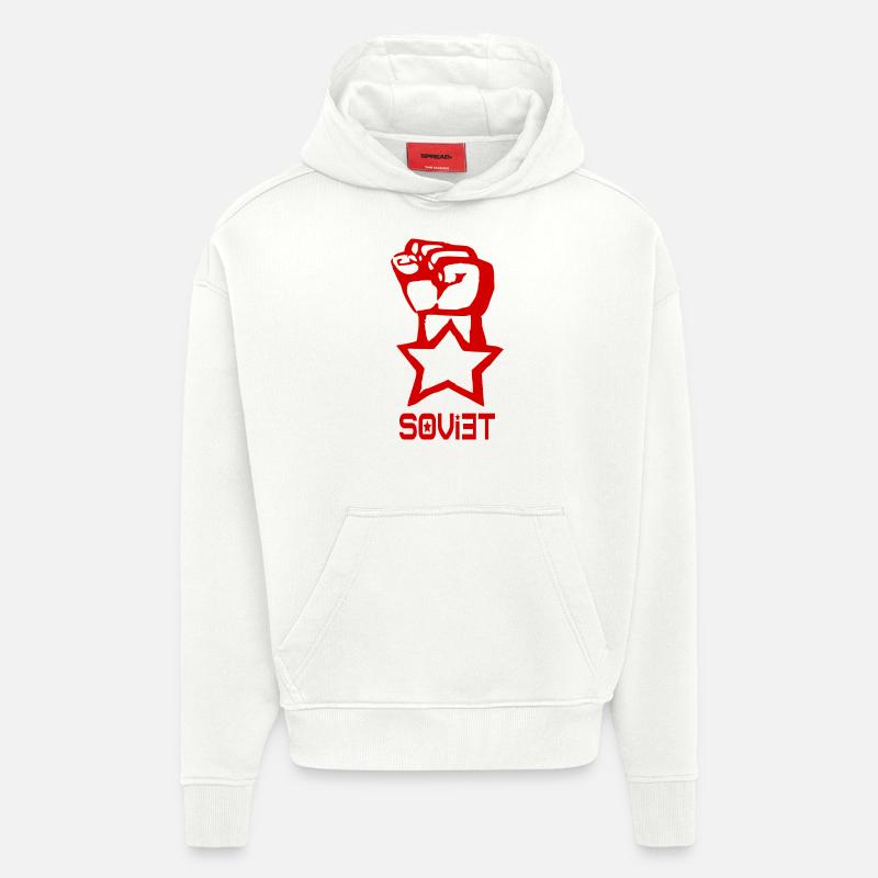 Soviet - Sweat à capuche bio épais oversize fabriqué en UE - OFF WHITE