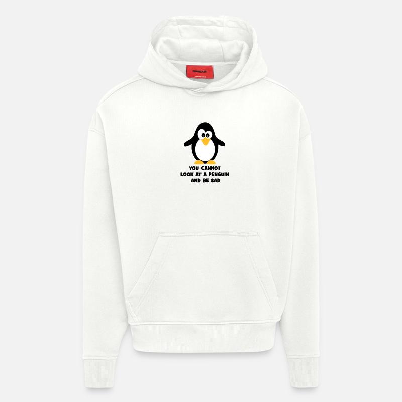 Pingouin - Sweat à capuche bio épais oversize fabriqué en UE - OFF WHITE