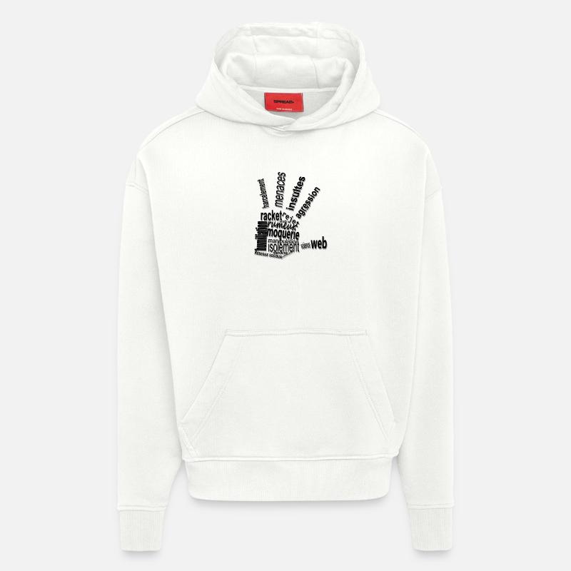 harcelement - Sweat à capuche bio épais oversize fabriqué en UE - OFF WHITE