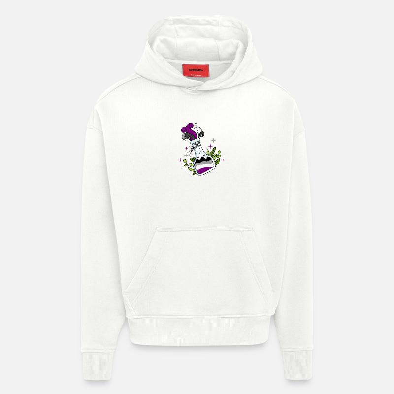 Fierté asexuée de potion - Sweat à capuche bio épais oversize fabriqué en UE - OFF WHITE