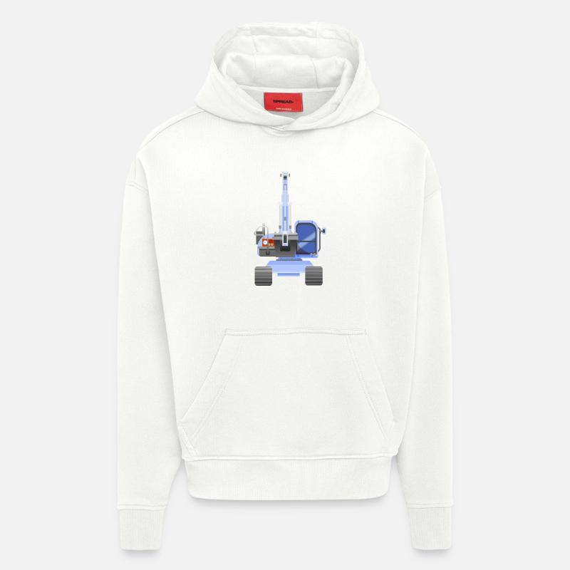 Blauer Bagger - Hoodie- made by SPREAD  - OFF WHITE