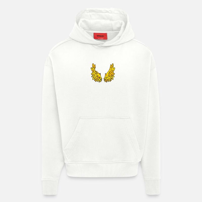 Ailes de fromage - Sweat à capuche bio épais oversize fabriqué en UE - OFF WHITE
