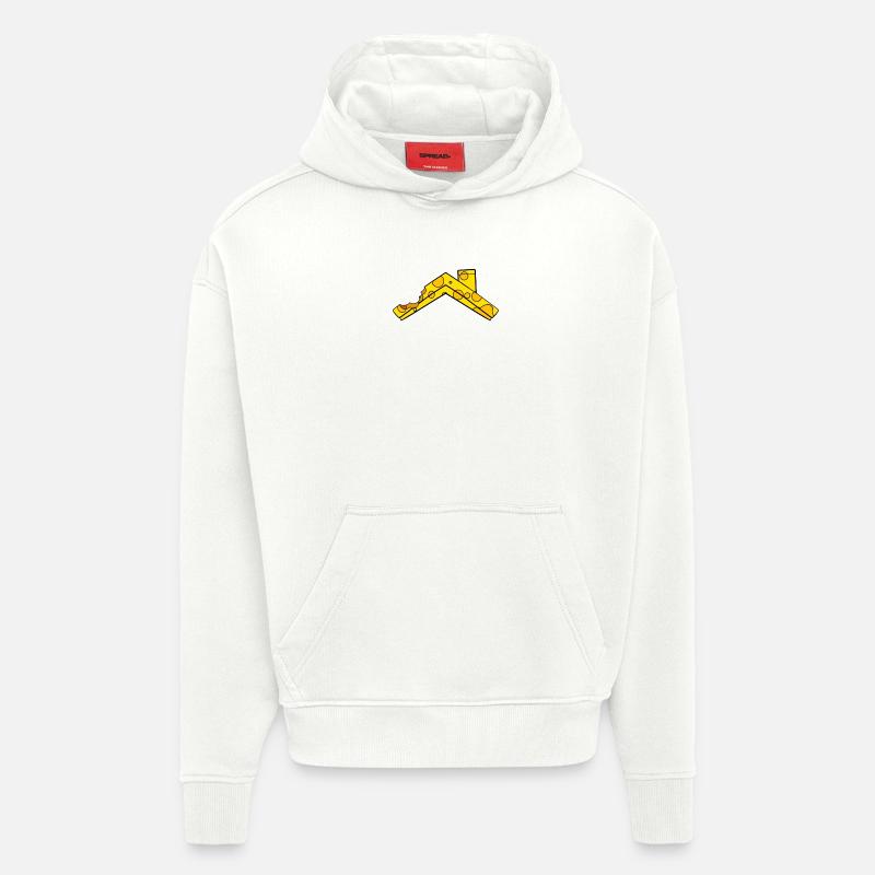 Toit de fromage - Sweat à capuche bio épais oversize fabriqué en UE - OFF WHITE