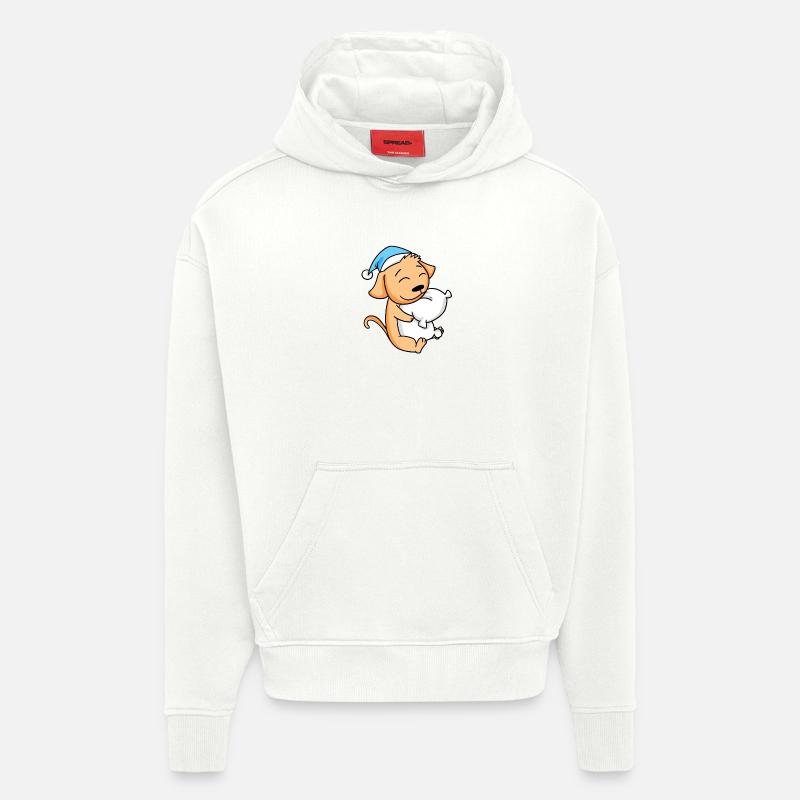 Chien Bébé - Sweat à capuche bio épais oversize fabriqué en UE - OFF WHITE