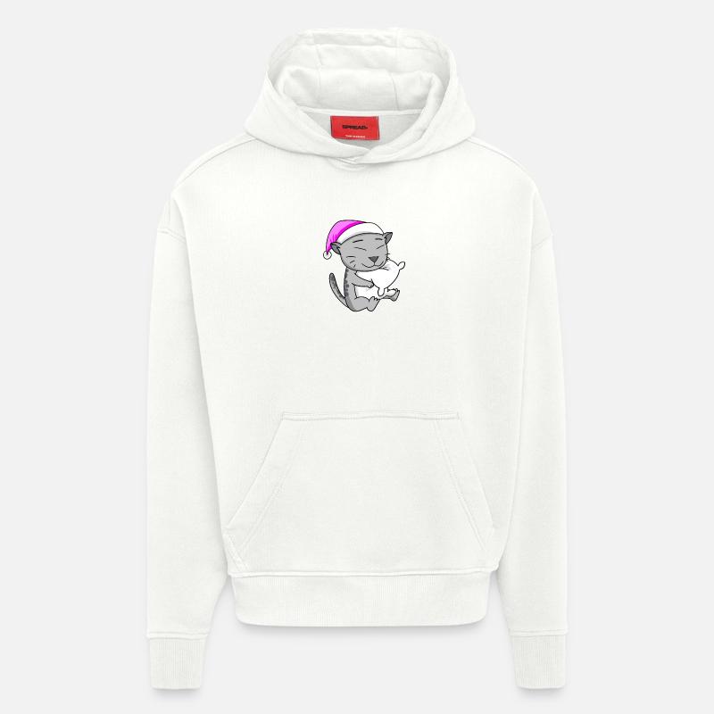 Mau égyptien - Sweat à capuche bio épais oversize fabriqué en UE - OFF WHITE