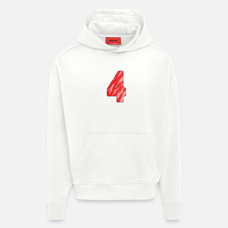 4 - Sweat à capuche bio épais oversize fabriqué en UE - OFF WHITE