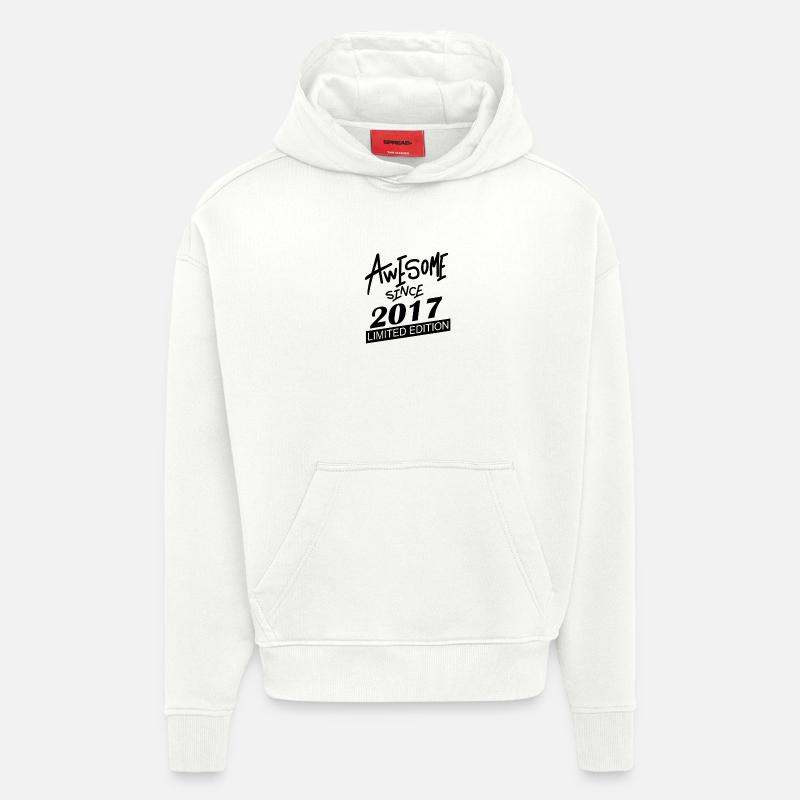 2017 - Millésime 2017 - Sweat à capuche bio épais oversize fabriqué en UE - OFF WHITE