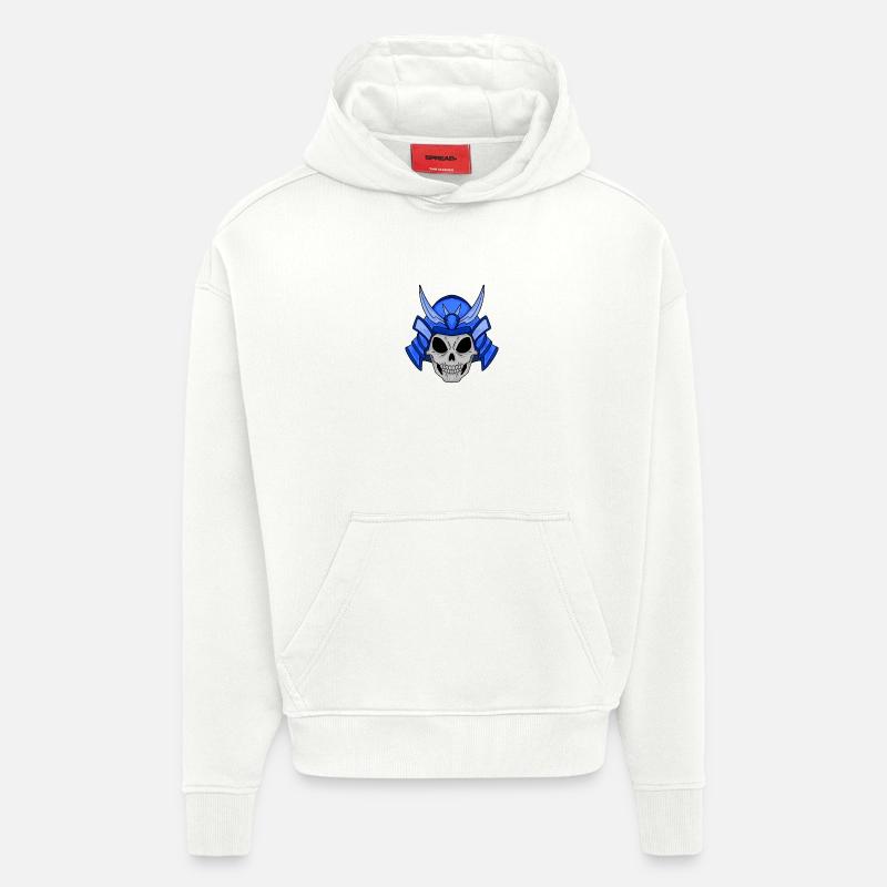 Samurai Skull - Hoodie- made by SPREAD  - OFF WHITE
