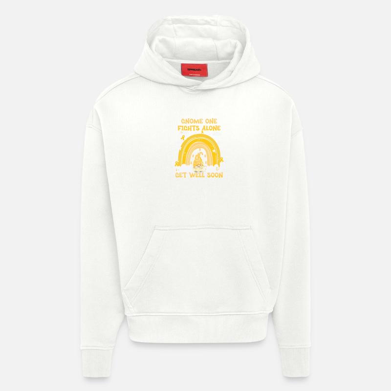 Gnome One Fights Alone Sarkomkrebs - Hoodie- made by SPREAD  - OFF WHITE