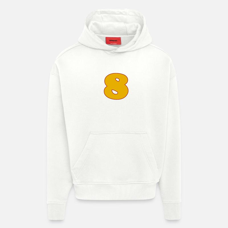 8 - Sweat à capuche bio épais oversize fabriqué en UE - OFF WHITE
