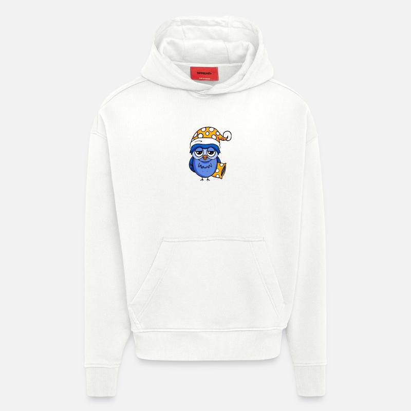 Schläfrige Eule - Hoodie- made by SPREAD  - OFF WHITE