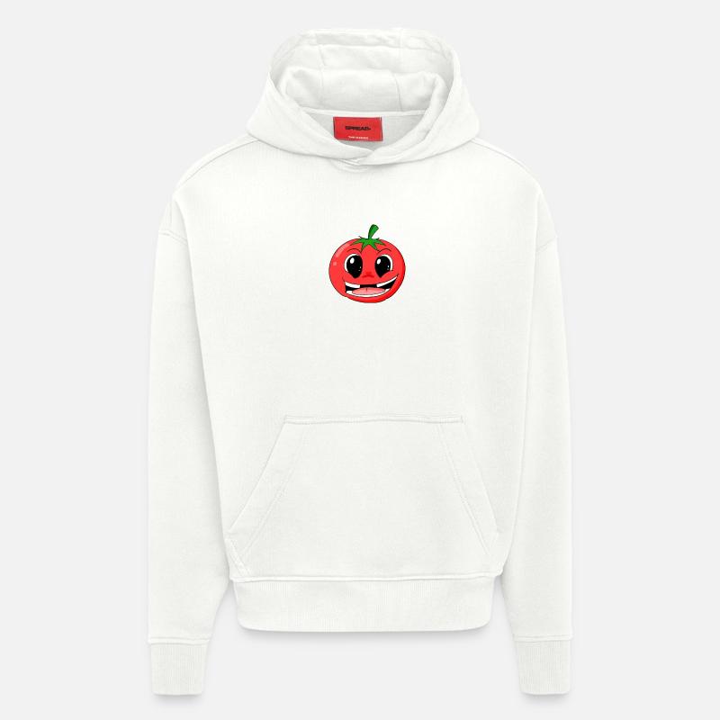 Tomate - Sweat à capuche bio épais oversize fabriqué en UE - OFF WHITE